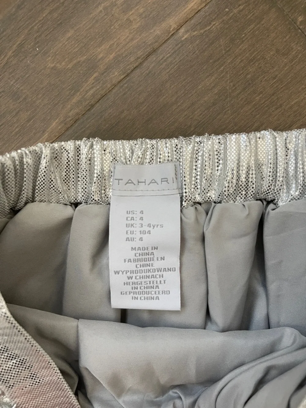 Tahari shiny metallic